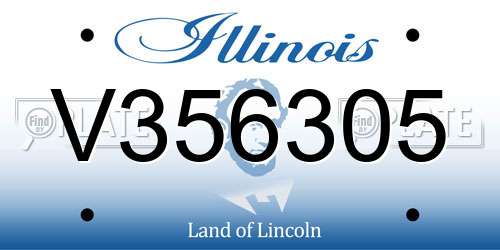 V356305 Illinois License Plate