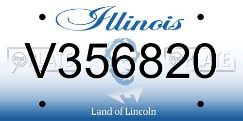 V356820 Illinois License Plate