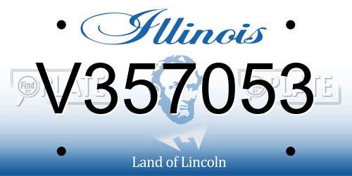 V357053 Illinois License Plate