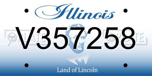 V357258 Illinois License Plate