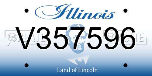 V357596 Illinois License Plate