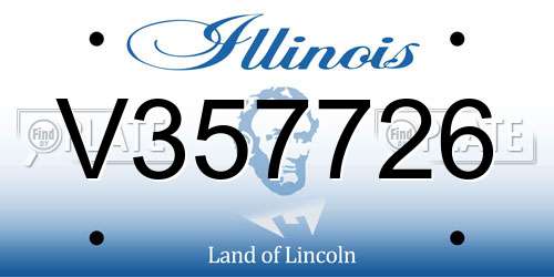 V357726 Illinois License Plate