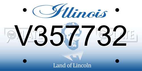 V357732 Illinois License Plate