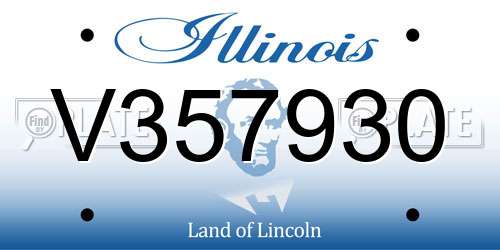V357930 Illinois License Plate