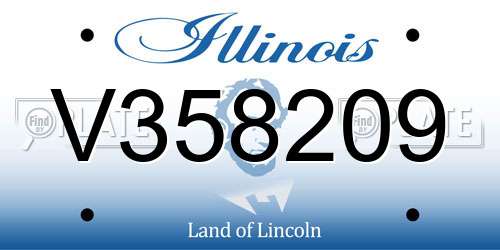 V358209 Illinois License Plate