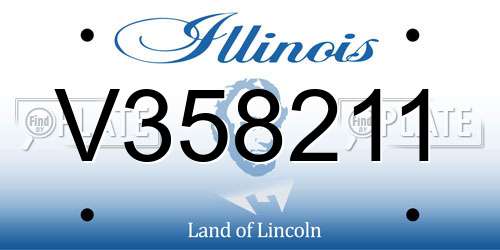 V358211 Illinois License Plate