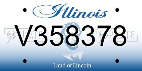 V358378 Illinois License Plate