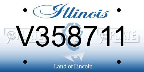 V358711 Illinois License Plate