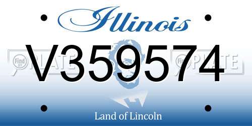 V359574 Illinois License Plate