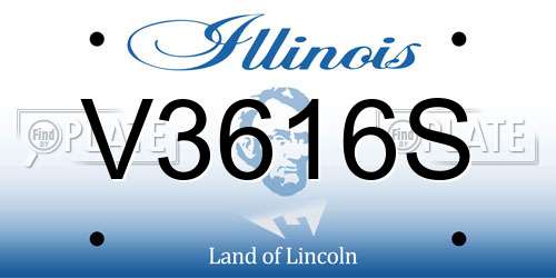 V3616S Illinois License Plate