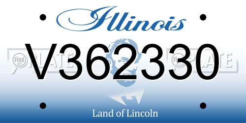V362330 Illinois License Plate