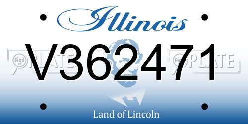 V362471 Illinois License Plate