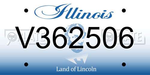 V362506 Illinois License Plate