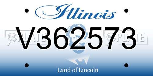 V362573 Illinois License Plate