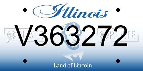 V363272 Illinois License Plate