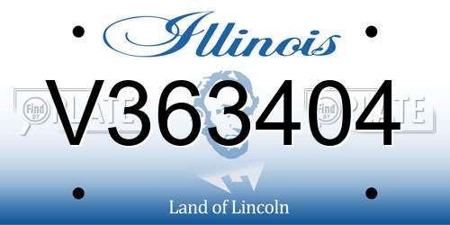 V363404 Illinois License Plate
