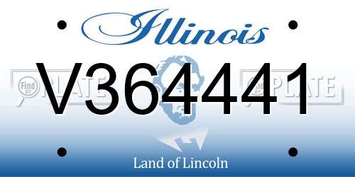 V364441 Illinois License Plate