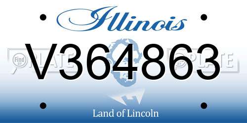 V364863 Illinois License Plate