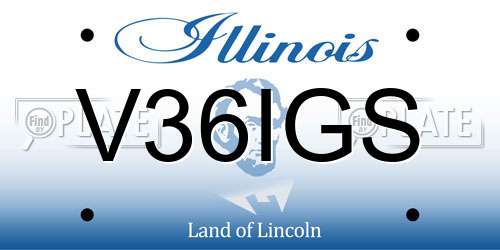 V36IGS Illinois License Plate