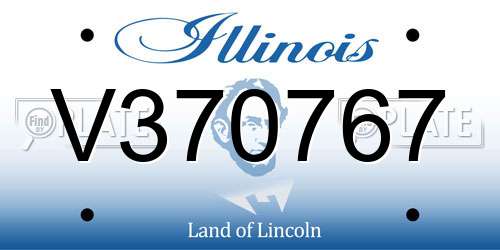 V370767 Illinois License Plate