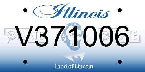 V371006 Illinois License Plate