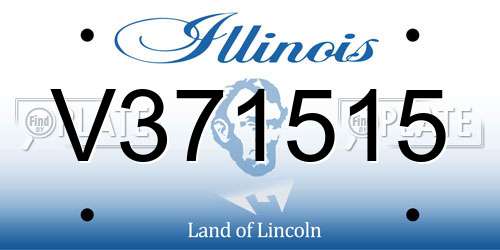 V371515 Illinois License Plate
