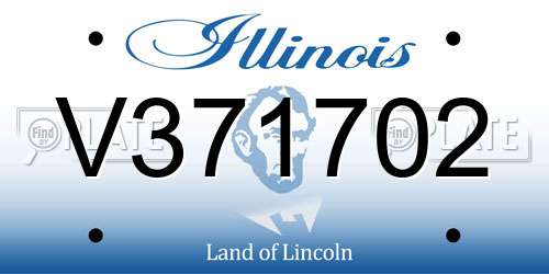 V371702 Illinois License Plate