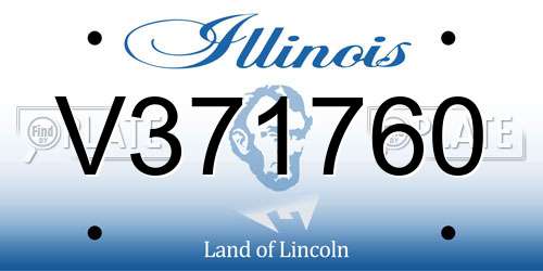 V371760 Illinois License Plate