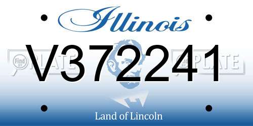V372241 Illinois License Plate