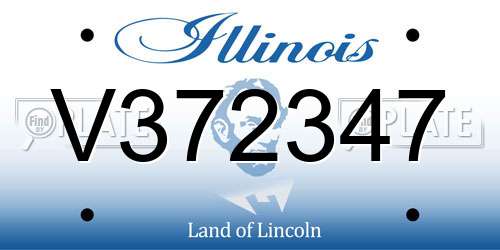 V372347 Illinois License Plate