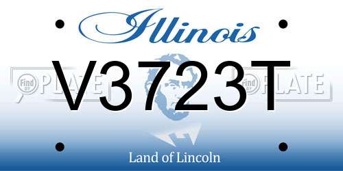 V3723T Illinois License Plate