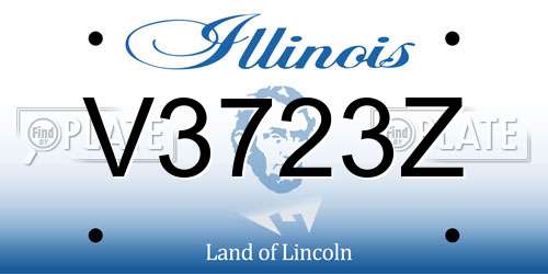 V3723Z Illinois License Plate