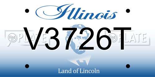 V3726T Illinois License Plate