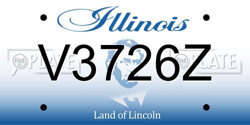 V3726Z Illinois License Plate