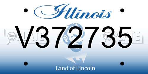 V372735 Illinois License Plate