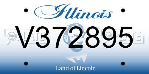 V372895 Illinois License Plate