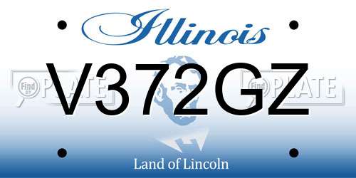 V372GZ Illinois License Plate