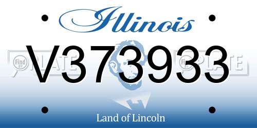 V373933 Illinois License Plate