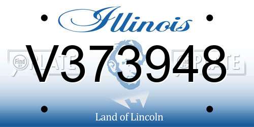 V373948 Illinois License Plate