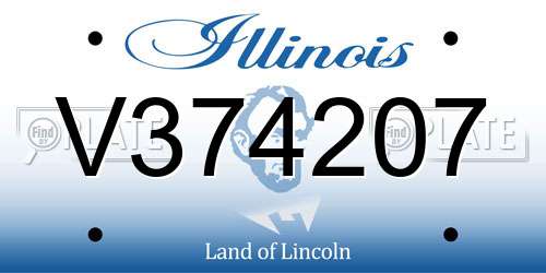 V374207 Illinois License Plate