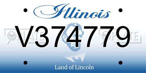V374779 Illinois License Plate