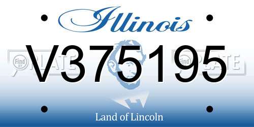 V375195 Illinois License Plate