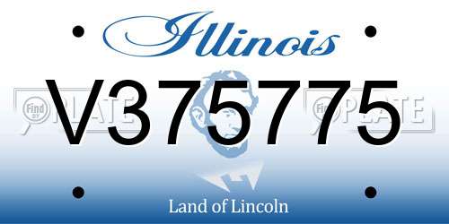 V375775 Illinois License Plate