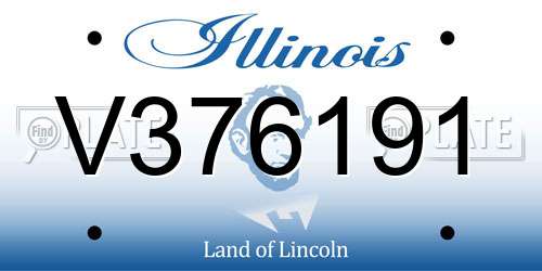 V376191 Illinois License Plate