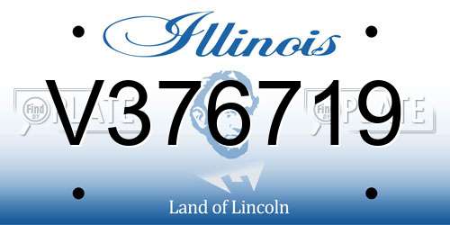 V376719 Illinois License Plate