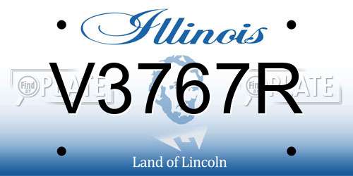 V3767R Illinois License Plate