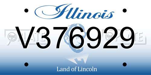 V376929 Illinois License Plate