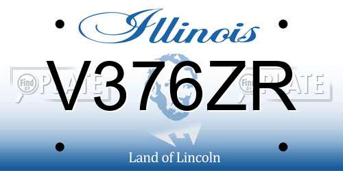 V376ZR Illinois License Plate