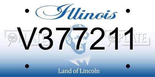 V377211 Illinois License Plate