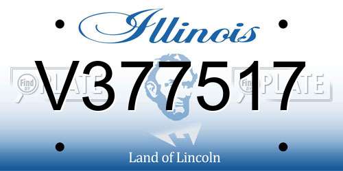 V377517 Illinois License Plate